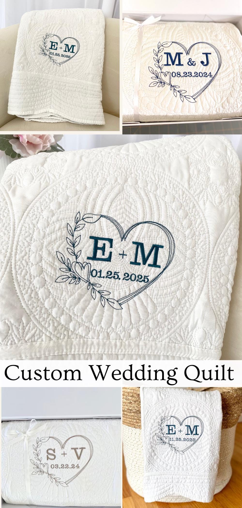 Wedding Gift Blanket Personalized Wedding Throw Monogrammed