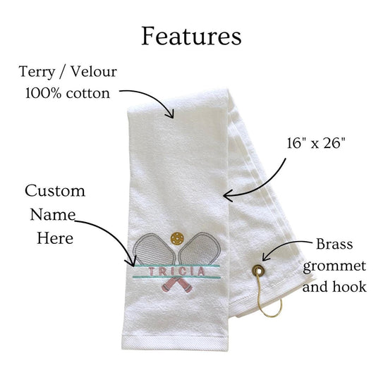 Pickleball Towel Gift Set Custom Towel with Visor Gift