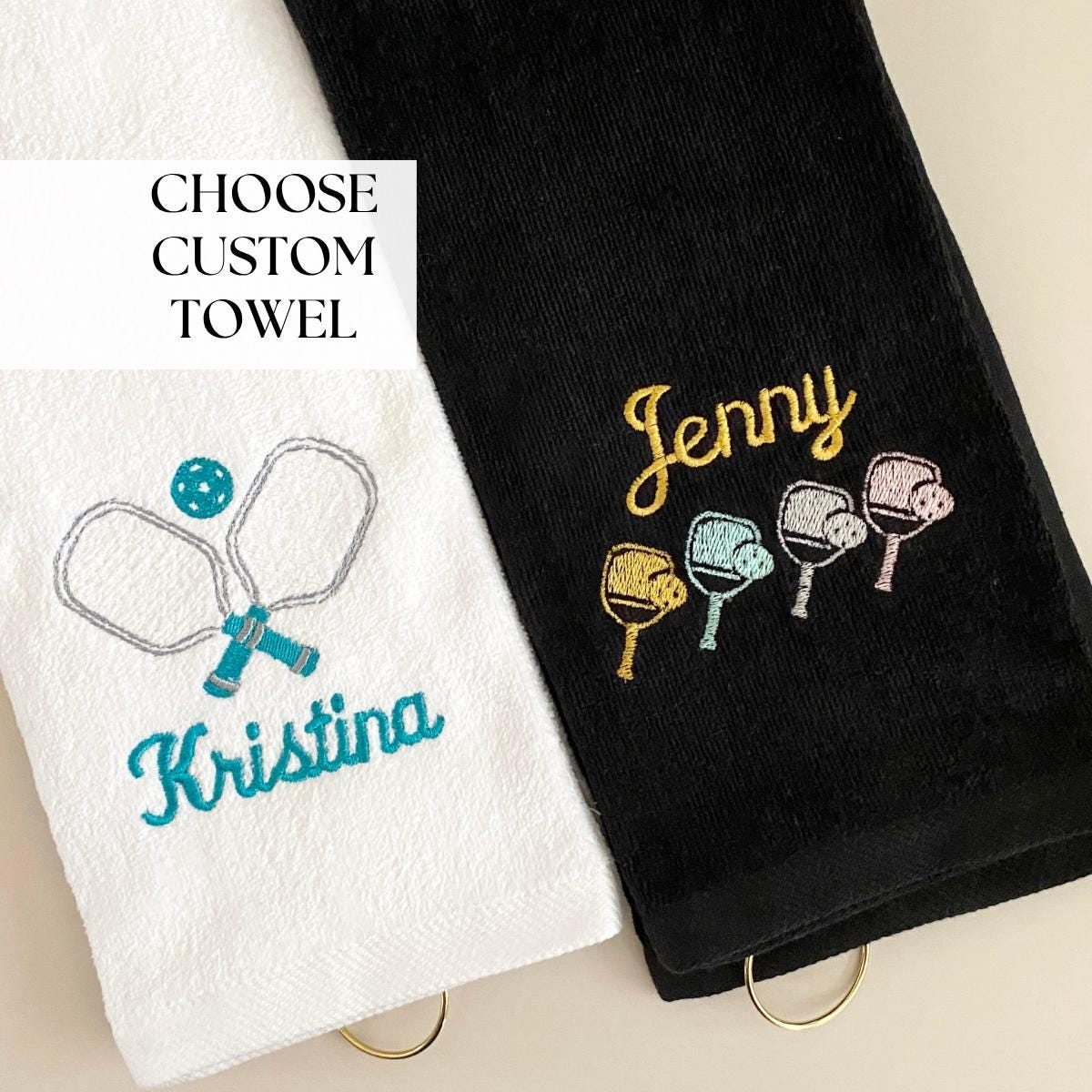 Pickleball Gift for Women Gift Idea Sport Towel Monogram