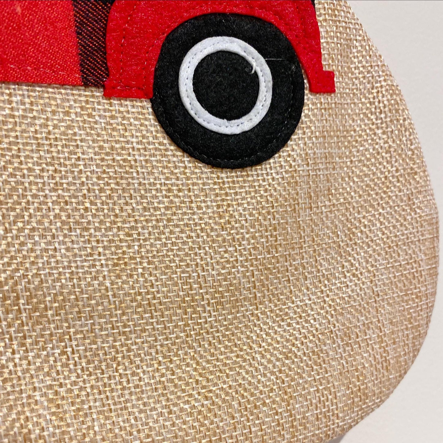 Christmas Stocking Burlap Snowman Family Stocking Dad Red