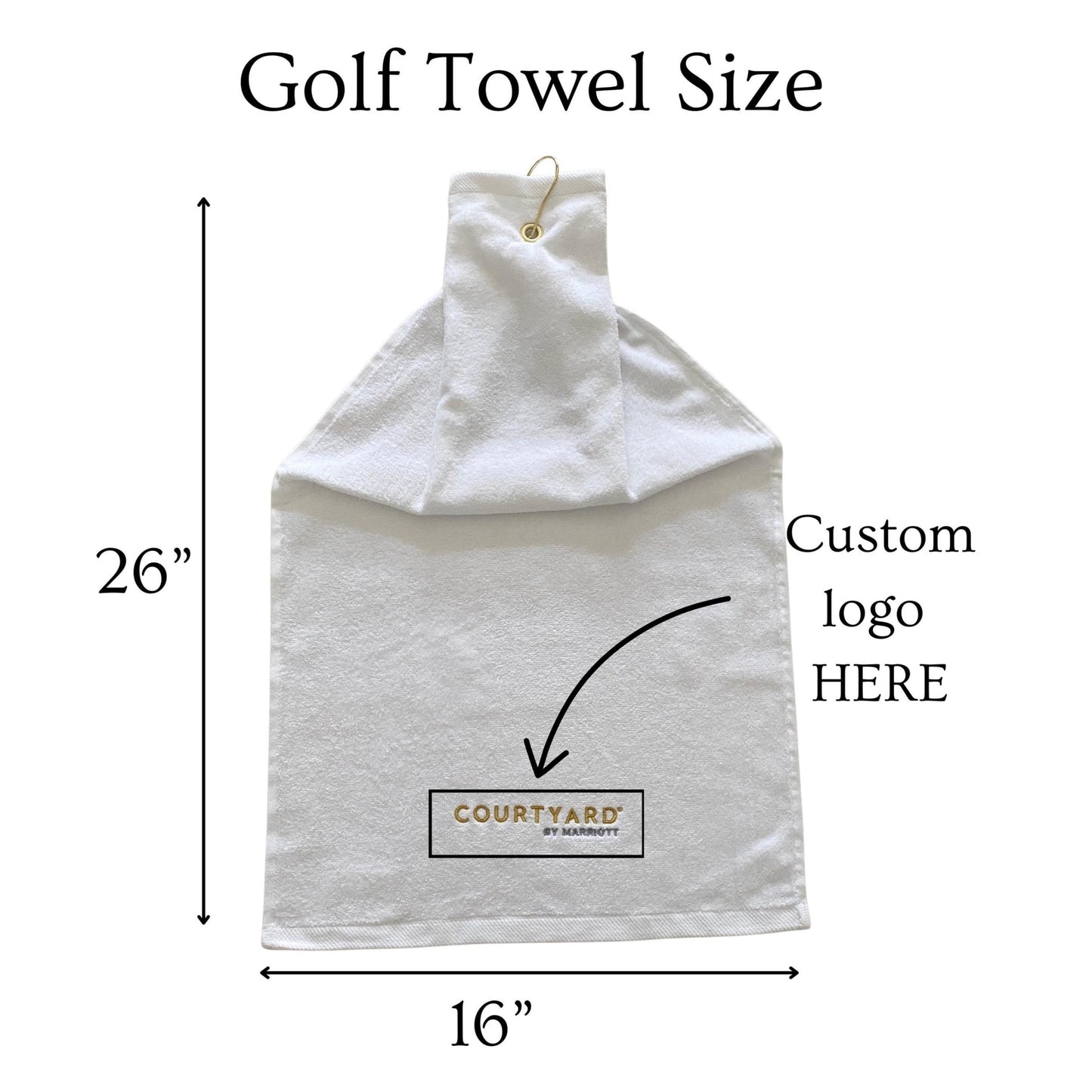 Branded Logo Golf Towel Corporate Gift Golfer