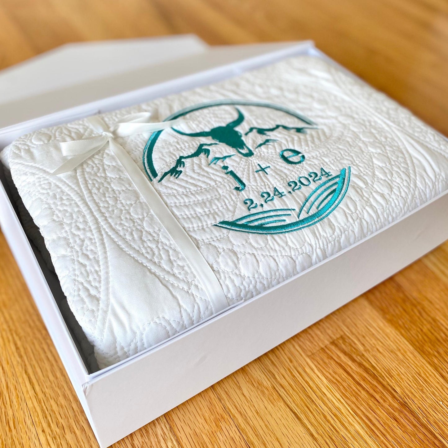 Western Wedding Gift Quilt Personalized Blanket