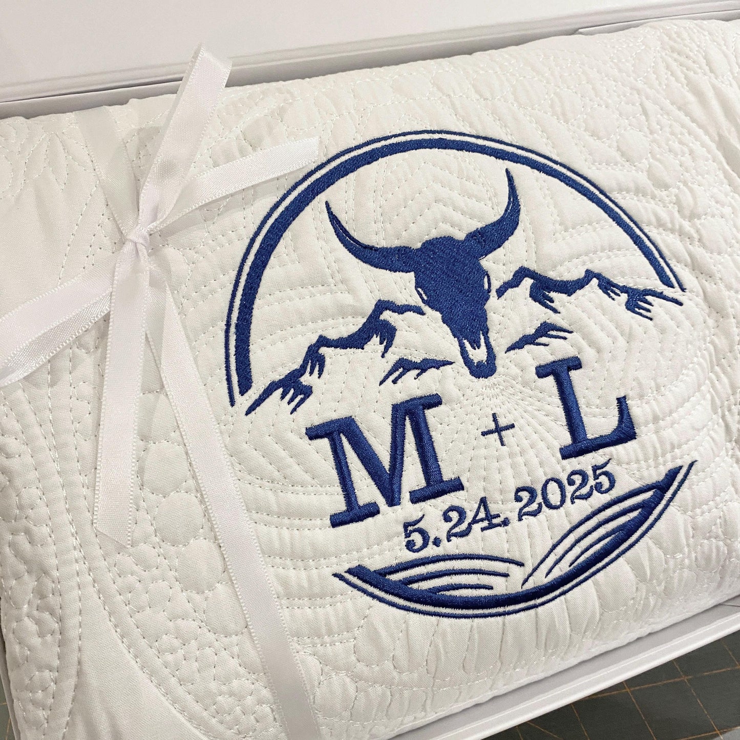 Western Wedding Gift Quilt Personalized Blanket