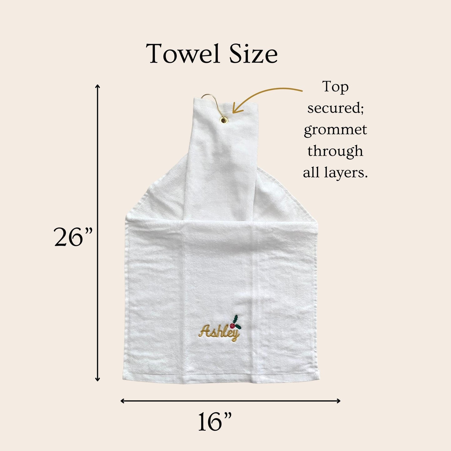 Christmas Towel Set Pickleball Player Gift Holiday Couple Gift