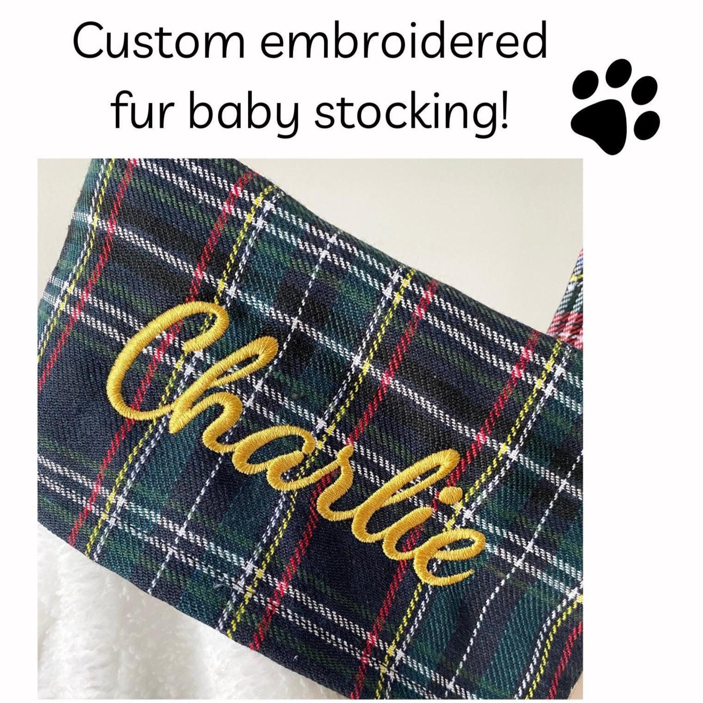 Pet Christmas Stocking New Pet Gift Fur Baby Stocking