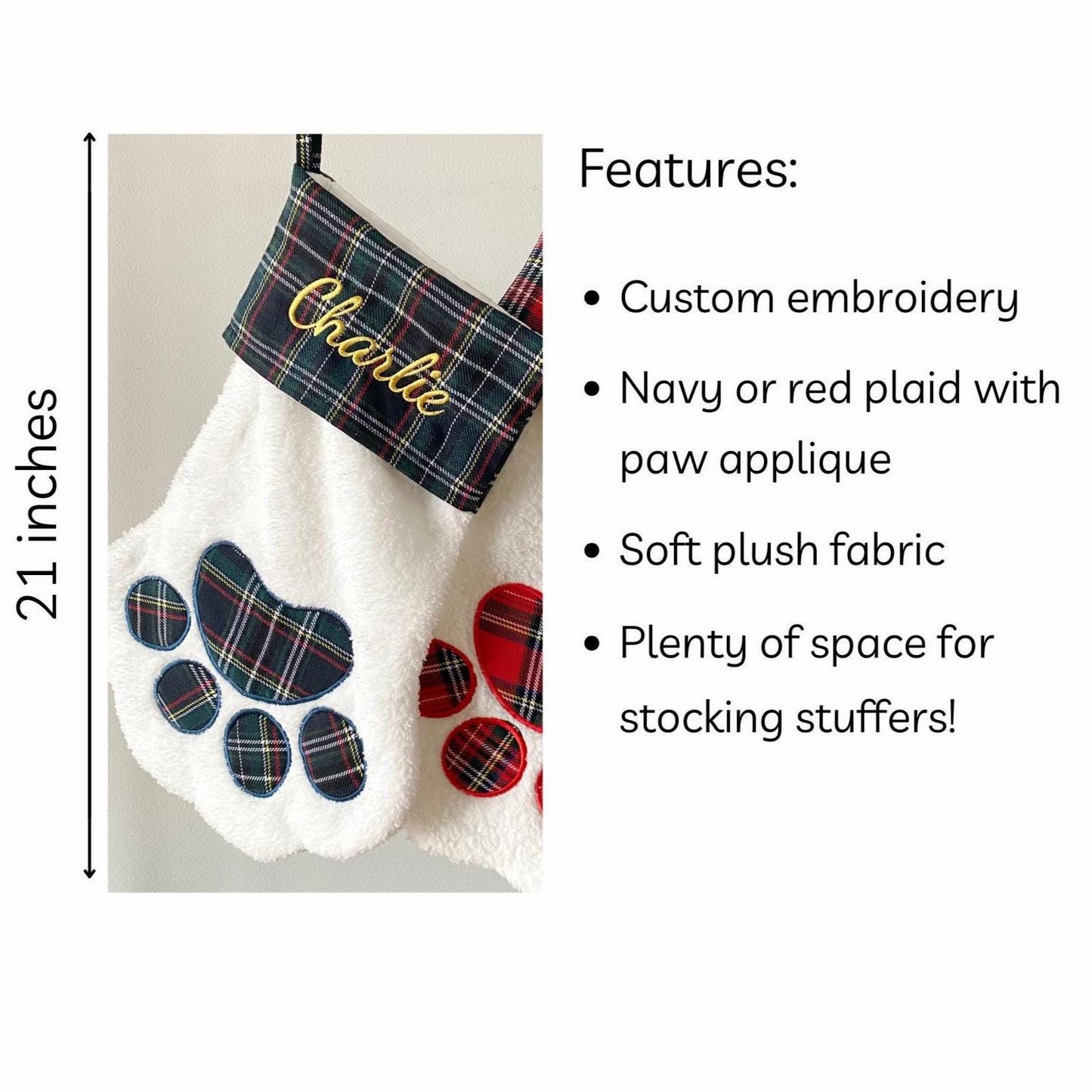 Pet Christmas Stocking New Pet Gift Fur Baby Stocking