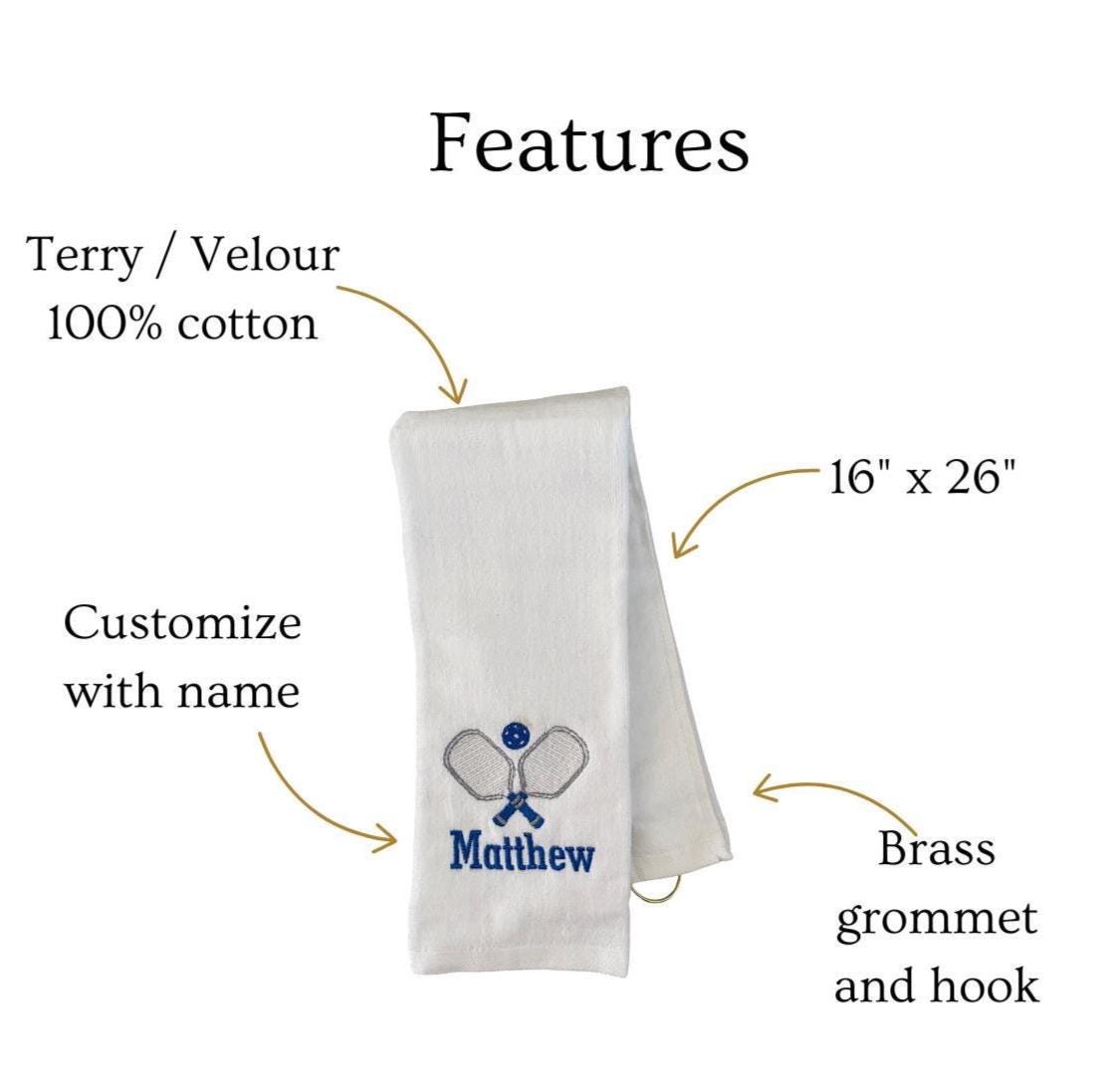 Pickleball Gift Men Gift Idea Holiday Coach Pickleball Towel Embroidered