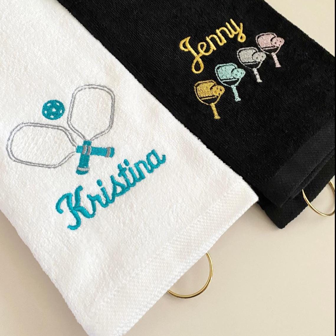 Pickleball Gift for Women Gift Idea Sport Towel Monogram