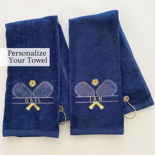 Pickleball Gift for Him Embroidered Pickleball Towel