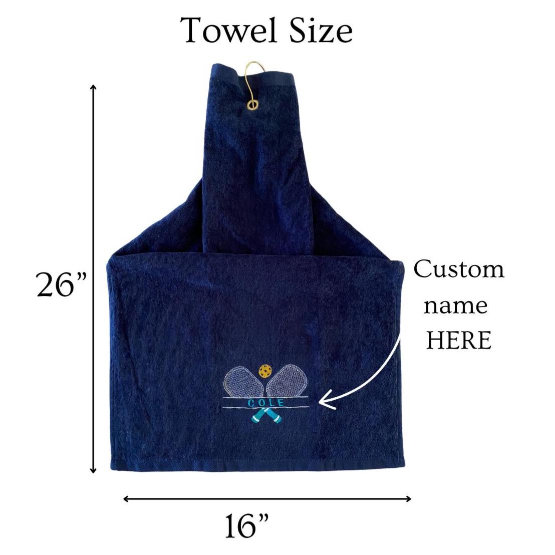 Pickleball Gift for Him Embroidered Pickleball Towel
