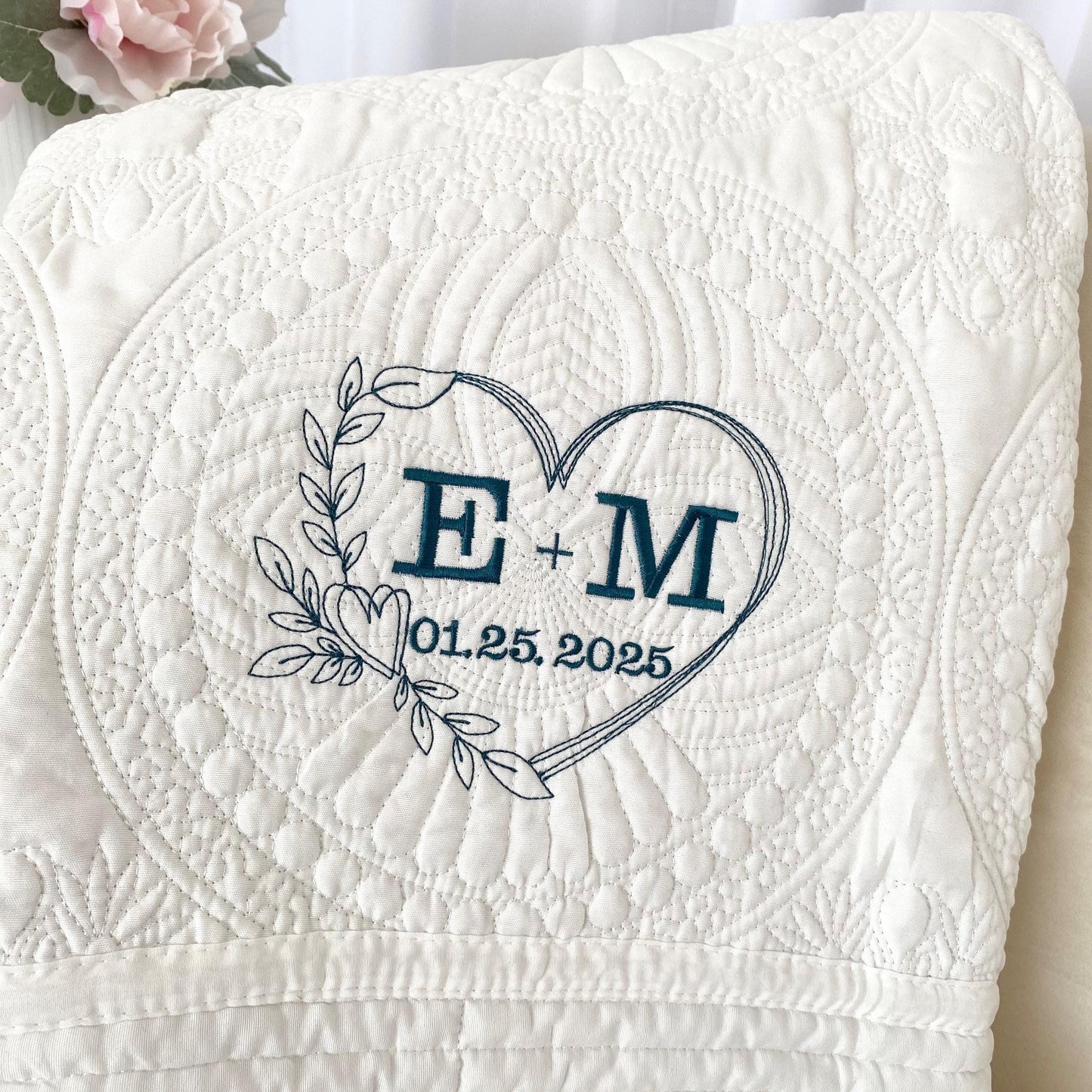 Wedding Gift Blanket Personalized Wedding Throw Monogrammed