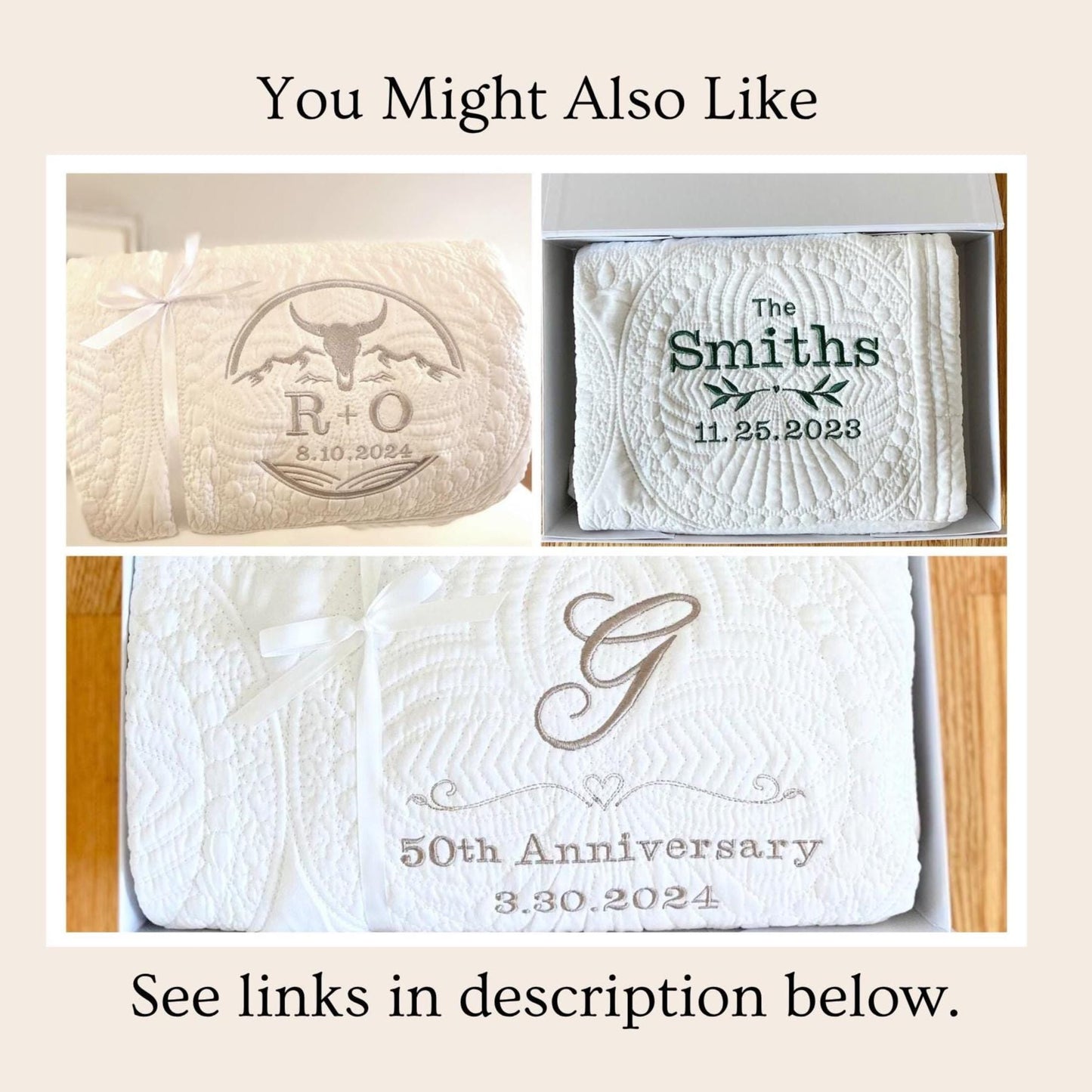 Wedding Gift Blanket Personalized Wedding Throw Monogrammed