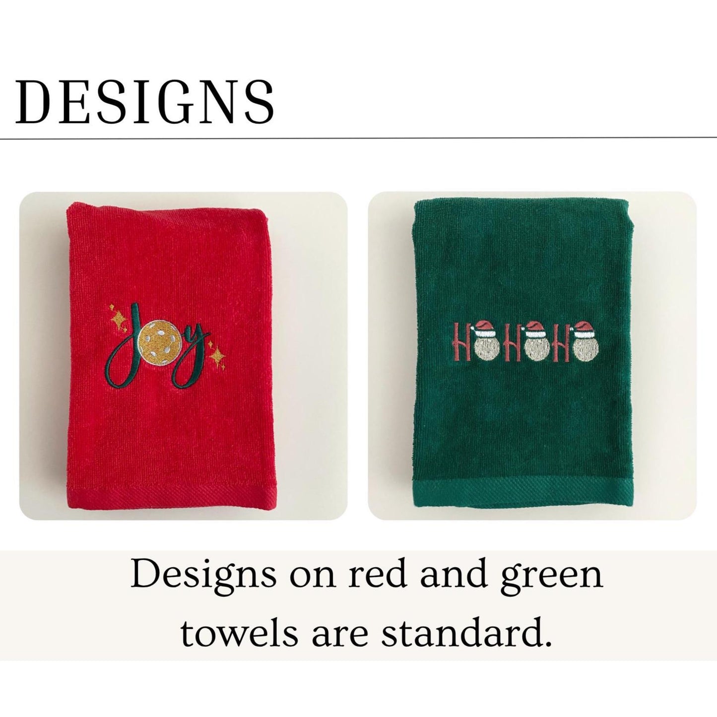 Christmas Towel Set Pickleball Player Gift Holiday