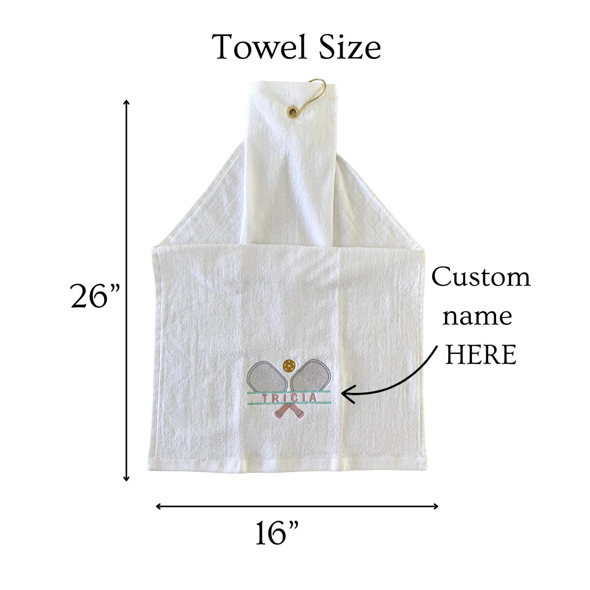 Pickleball Towel Gift Set Custom Towel with Visor Gift