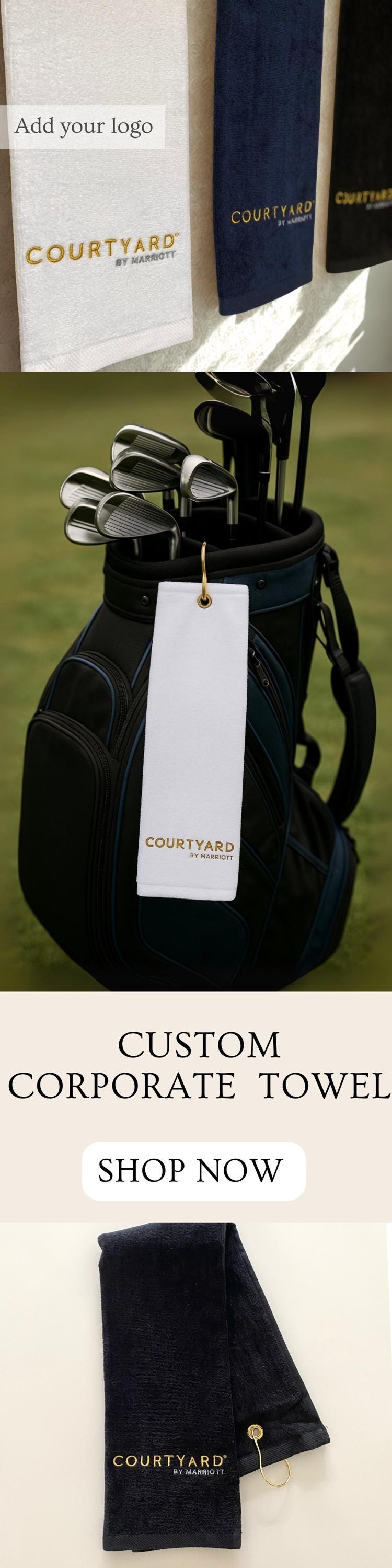 Branded Logo Golf Towel Corporate Gift Golfer