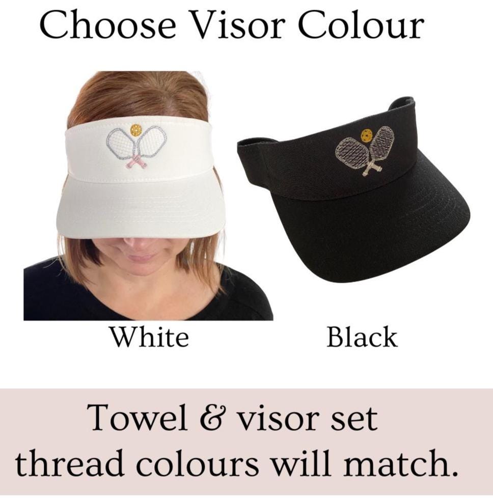 Pickleball Towel Gift Set Custom Towel with Visor Gift