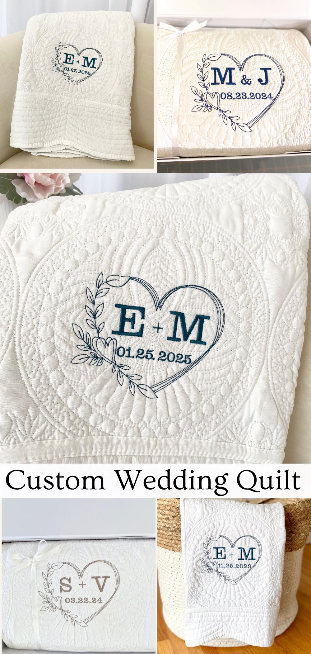 Western Wedding Gift Quilt Personalized Blanket