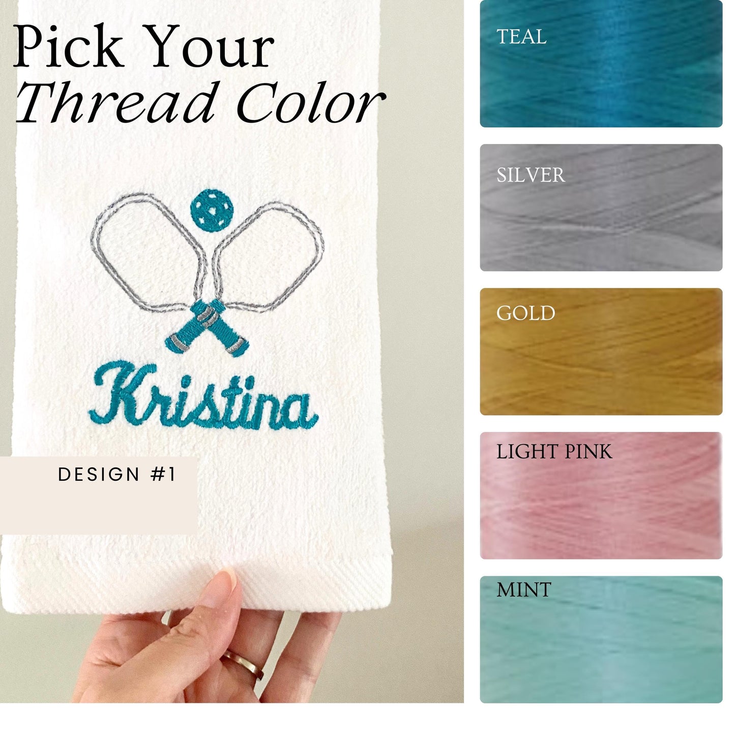 Pickleball Gift for Women Gift Idea Sport Towel Monogram